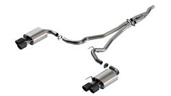 Borla - Borla 140982CFBA ATAK Cat-Back Exhaust Dual Split RR Exit 24-26 Mustang Eco 2.3L - Image 1