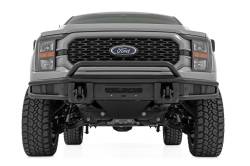 Rough Country Suspension Systems - Rough Country 51216 Tubular Black Front Bumper for 21-23 Ford F150 - Image 2