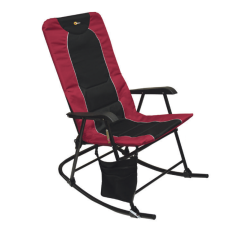 Faulkner - Faulkner 49596H Dakota Folding Rocking Chair Burgundy/Black 13.67 Lbs - Image 1