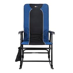 Faulkner - Faulkner 49598H Dakota Folding Rocking Chair Blue/Black 42.1"x24"x35.8" - Image 2