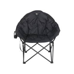 Faulkner - Faulkner 49570H BigDog Bucket Folding Chair Black Polyester Fabric - Image 1