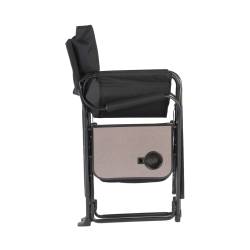 Faulkner - Faulkner 49580 El Capitan Folding Director Chair w/Tray & Cooler Bag Black - Image 2
