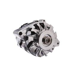 Top Street Performance - Top Street ES1007C CS130 Style 160Amp Chrome Alternator w/V-Belt Pulley GM 6.61" - Image 1