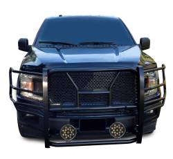 Black Horse Off Road - Black Horse RU-FOF115-B-PLB Rugged-HD Grille Guard w/7" LED for 15-20 Ford F150 - Image 2