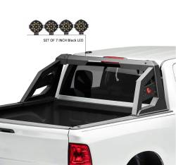 Black Horse Off Road - Black Horse RB-AR1B-PLB Armour Roll Bar w/7.0" LED for Ram/F150/Titan/Tundra - Image 2