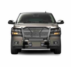 Black Horse Off Road - Black Horse RU-CHTA07-B-PLFB Rugged-HD Grille Guard Kit for GM 1500 SUV's - Image 2