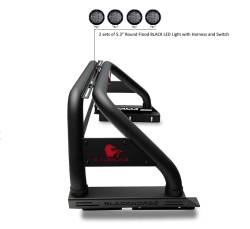 Black Horse Off Road - Black Horse RB08BK-PLFB Classic Roll Bar w/5.3" LED's for 19-24 Ford Ranger - Image 2