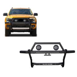 Black Horse Off Road - Black Horse RAGF10-K1PLFB Rambler Grille Guard w/5.3" & 30" Blk LED for Ranger - Image 1