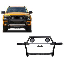 Black Horse Off Road - Black Horse RAGF10-PLFB Rambler Grille Guard w/5.3" LED's for 19-24 Ford Ranger - Image 1