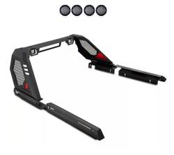 Black Horse Off Road - Black Horse VIRB02B-PLFB Vigor Roll Bar w/5.3" LED Blk for Silverado/Sierra - Image 1