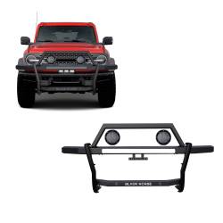 Black Horse Off Road - Black Horse RAGF20-PLFB Rambler Grille Guard w/5.3" LED for 21-25 Ford Bronco - Image 1