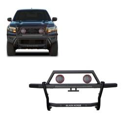 Black Horse Off Road - Black Horse RAGN01-K1PLFR Grille Guard w/5.3"&30" RED LED for 22-24 Frontier - Image 1