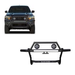Black Horse Off Road - Black Horse RAGN01-PLFB Rambler Grille Guard w/5.3" LED's for 22-24 Frontier - Image 1