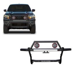 Black Horse Off Road - Black Horse RAGN01-PLFR Rambler Grille Guard w/5.3" LED's for 22-24 Frontier - Image 1