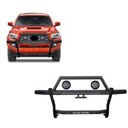 Black Horse Off Road - Black Horse RAGT01-K1PLFB Rambler Grille Guard 5.3"&30" Blk LED for 05-23 Tacoma - Image 1
