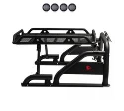 Black Horse Off Road - Black Horse WRB-001BK-PLFB Warrior Roll Bar w/5.3" Black for RAM F150 GM - Image 1