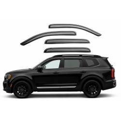 Black Horse Off Road - Black Horse 144711 Rain Guard/Deflectors for 20-24 Kia Telluride Smoke 4Pc - Image 1