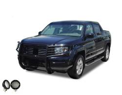 Black Horse Off Road - Black Horse 17A152500A1MA-PLFB Black Grille Guard w/LED for 06-14 Ridgeline - Image 2