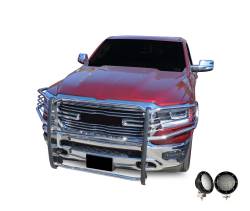 Black Horse Off Road - Black Horse 17DG111MSS-PLFB SS Grille Guard w/LED for 19-25 RAM 1500 - Image 2