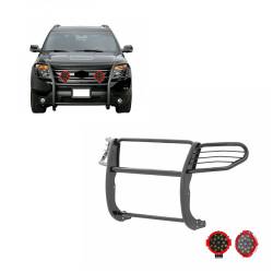 Black Horse Off Road - Black Horse 17FJ30MA-PLR Black Grille Guard w/LED for 16-19 Ford Explorer - Image 1