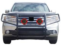 Black Horse Off Road - Black Horse 17H151402MA-PLR Black Grille Guard w/LED for 16-22 Honda Pilot - Image 2
