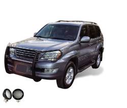 Black Horse Off Road - Black Horse 17TU26MA-PLFB Black Grille Guard w/LED for Toyota GX470/4Runner - Image 2