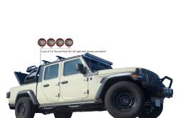 Black Horse Off Road - Black Horse ATRB9BK-PLFR Atlas Roll Bar Kit 5.3" LEDs for 20-25 Jeep Gladiator - Image 2