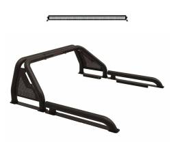 Black Horse Off Road - Black Horse GLRB-05B-KIT Roll Bar w/40" LED Light Black for 05-21 Frontier - Image 1