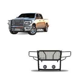 Black Horse Off Road - Black Horse RU-DORA19-B-PLFB Rugged HD Grille Guard w/5.3"LED for 19-25 RAM 1500 - Image 1