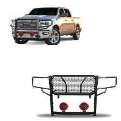 Black Horse Off Road - Black Horse RU-DORA19-B-PLR Black HD Guard w/LED for 19-25 RAM 1500 - Image 1