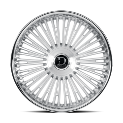 Dolce - Dolce Wheel RAZZO-241000GSBF RAZZO 24X10 BLANK 35mm Gloss Silver w/Brushed Face - Image 1