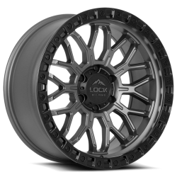 Lock Off-Road - Lock Off-Road LC08 Combat 20x9 6x135 0mm Matte Gray/Black COMBAT-2963MGMBRR - Image 1