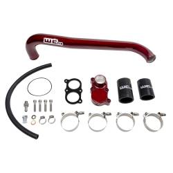 Wehrli Custom Fabrication - Wehrli WCF100405-GB Thermostat Housing Kit for 01-05 Duramax Gloss Black - Image 1