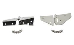 Kentrol - Kentrol 30427 Windshield Hinge NoMirror Holes Pair for 76-95 Jeep Wrangler CJ/YJ - Image 1