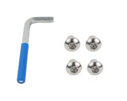Kentrol - Kentrol 30713 PolishedOEM Anti-Theft Door Nuts 07-18 Jeep Wrangler JK 2DR - Image 1