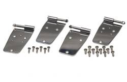 Kentrol - Kentrol 30420 Polished Door Hinge Set 4pc for 76-93 Jeep Wrangler CJ & YJ - Image 1