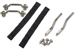 Kentrol - Kentrol 30725 Polished Stainless Steel Door Strap Kit for 76-95 Jeep CJ/YJ - Image 1