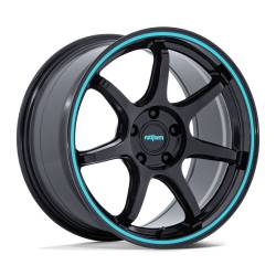 Rotiform - Rotiform RC208 BPU 18x8.5 5x120 35mm Gloss Black/Teal RC208BL18855235 - Image 1