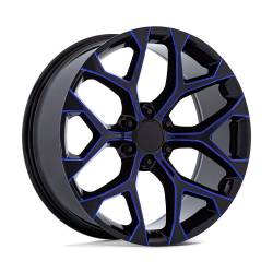 Performance Replicas - Performance Replicas PR176 22x9 6x5.5 24mm Gloss Black/Blue 176BL-2295824 - Image 1