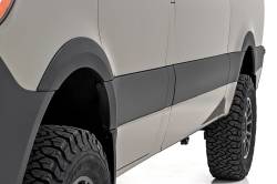 Rough Country Suspension Systems - Rough Country Sport Fender Flares Black for 19-25 Sprinter S-M19001 - Image 1
