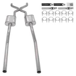 Pypes Performance Exhaust - Pypes SGT77 Crossmember-Back Exhaust Kit w/o Mufflers for 55-59 GM 2WD Truck - Image 1