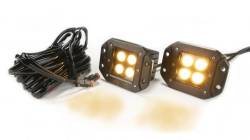 Southern Truck - Southern Truck 77915K BLK Series 2" Sq Flush Mount LED Light Harness White/Amber - Image 1