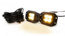 Southern Truck - Southern Truck 77910K Chrome Series 2" Sq Cube LED Lights w/Harness White/Amber - Image 1