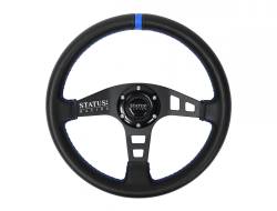 PRP - PRP SRG161 Flat Leather Steering Wheel 13" Diameter Blue - Image 1