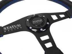 PRP - PRP SRG161 Flat Leather Steering Wheel 13" Diameter Blue - Image 2
