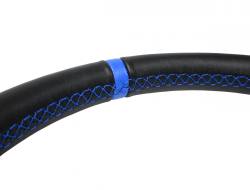 PRP - PRP SRG161 Flat Leather Steering Wheel 13" Diameter Blue - Image 3