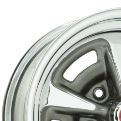 Wheel Vintiques - Wheel Vintiques Pontiac Rallye II 15x7 5x4.75 4" BS Silver/Argent 60-573404CA - Image 2