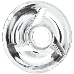 Wheel Vintiques - Wheel Vintiques 1019-C-1R 7" RH Fluted Swept Knock-Off Chrome Cap - Image 1