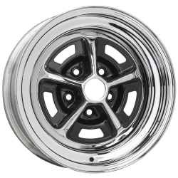 Wheel Vintiques - Wheel Vintiques 52-5734438A 15x7 5x4.75 4.375" BS Chrome/Black for Olds SSI - Image 1