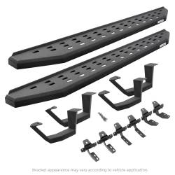 Go Rhino - Go Rhino 6943466820PC RB20 Running Boards w/Mounting Brackets 2 Pairs Drop Steps - Image 1